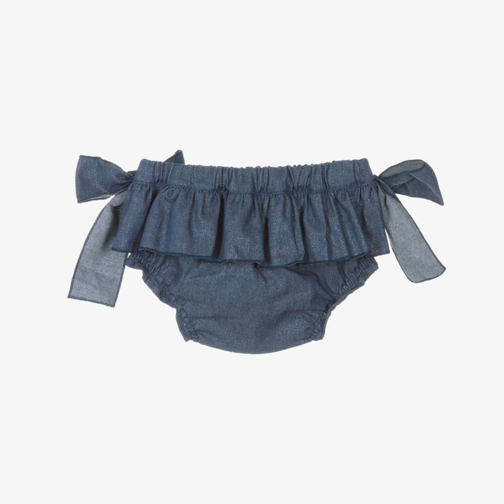 Phi Clothing-Girls Blue Denim Bloomer Shorts | Childrensalon