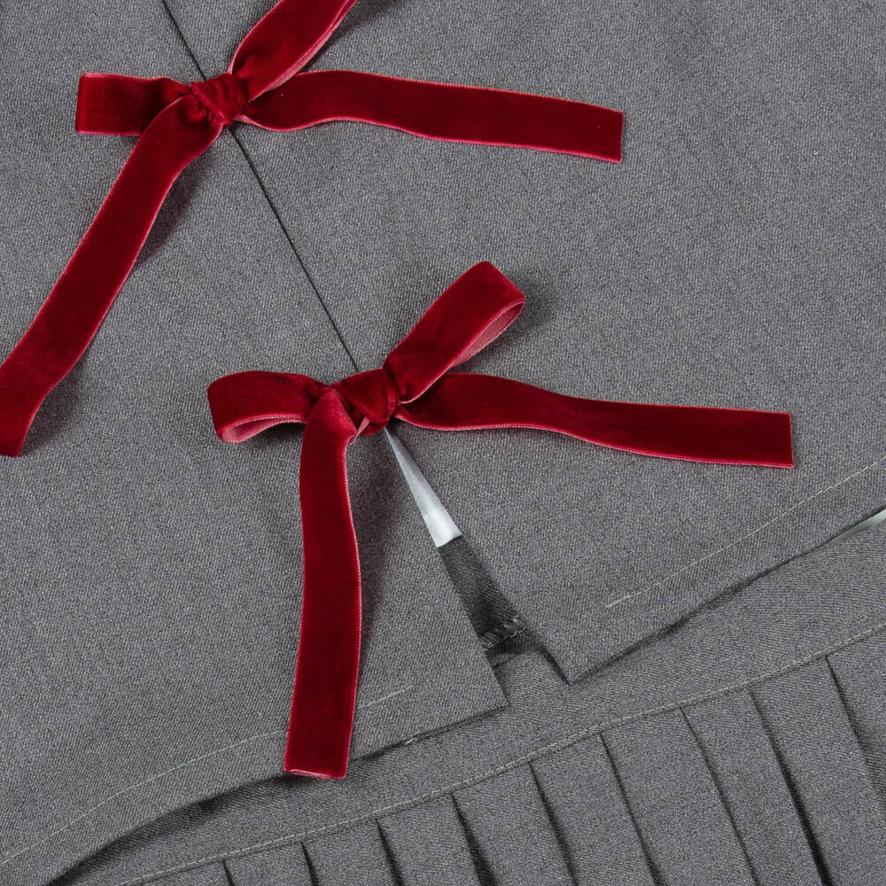 Phi Clothing-Комплект с плиссированной юбкой серый из вискозы для девочек | Childrensalon