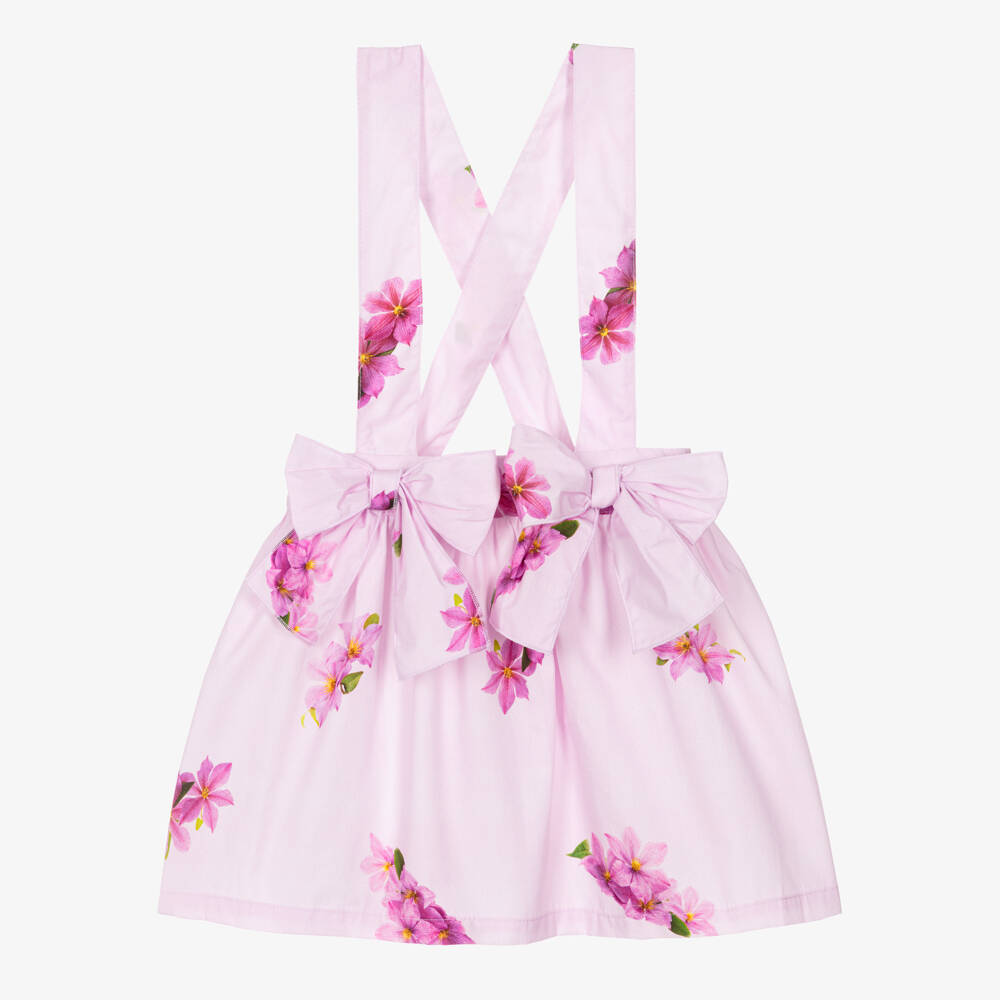 Phi Clothing-Girls Lilac Purple Floral Cotton Skirt  | Childrensalon