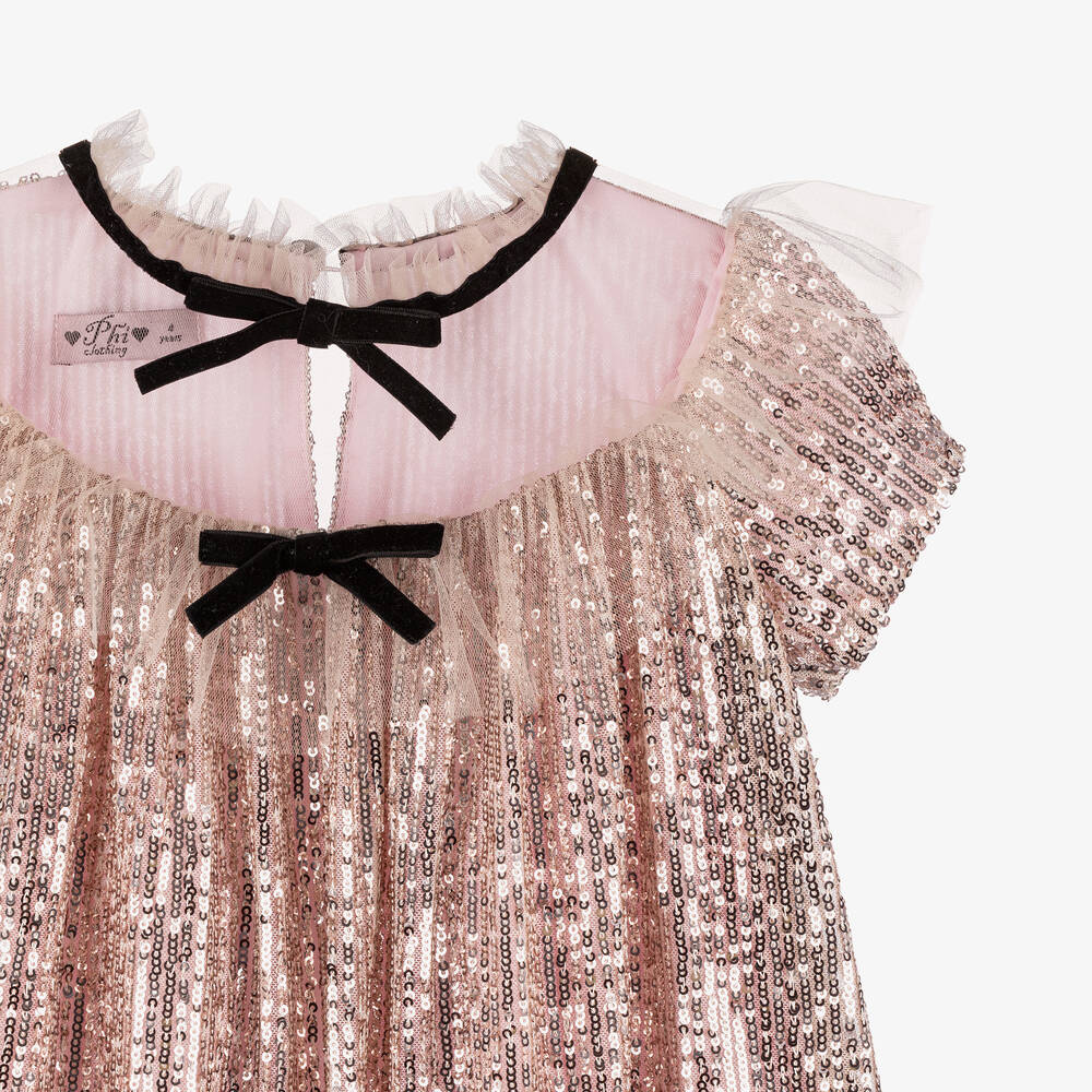 Phi Clothing-Girls Pink Sequin Dress | Childrensalon