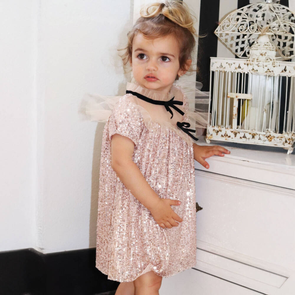Phi Clothing-Girls Pink Sequin Dress | Childrensalon