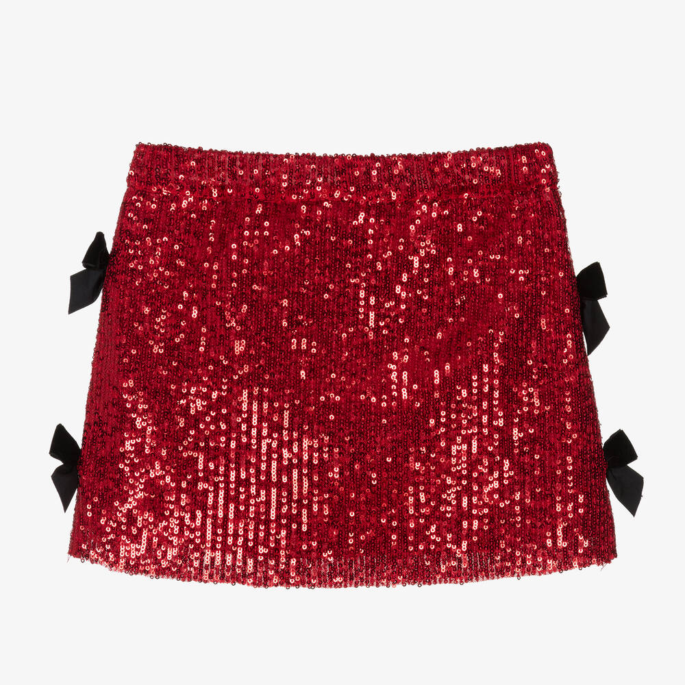 Phi Clothing-Girls Red Sequin Skirt | Childrensalon