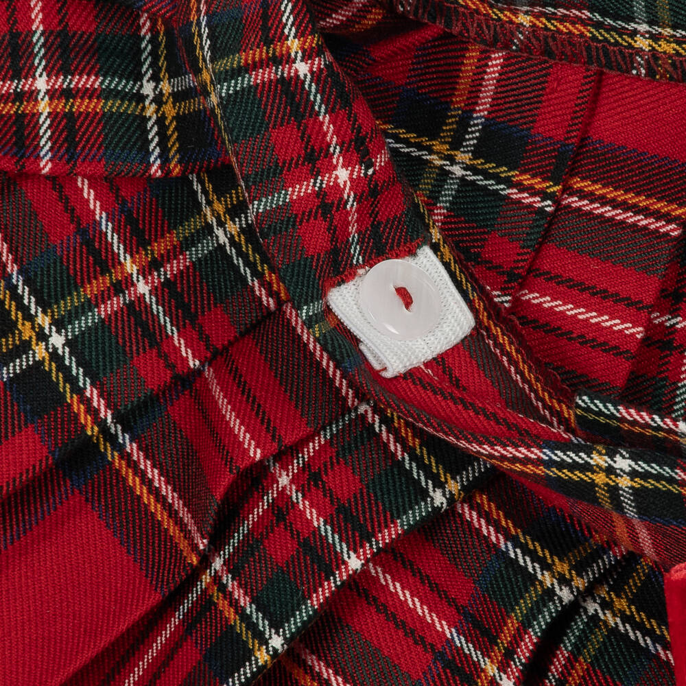 Phi Clothing-Girls Red Tartan Skirt & Waistcoat Set | Childrensalon