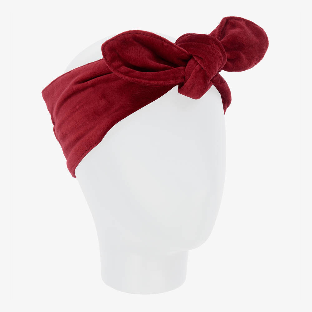 Phi Clothing-Красная бархатная повязка для девочек | Childrensalon