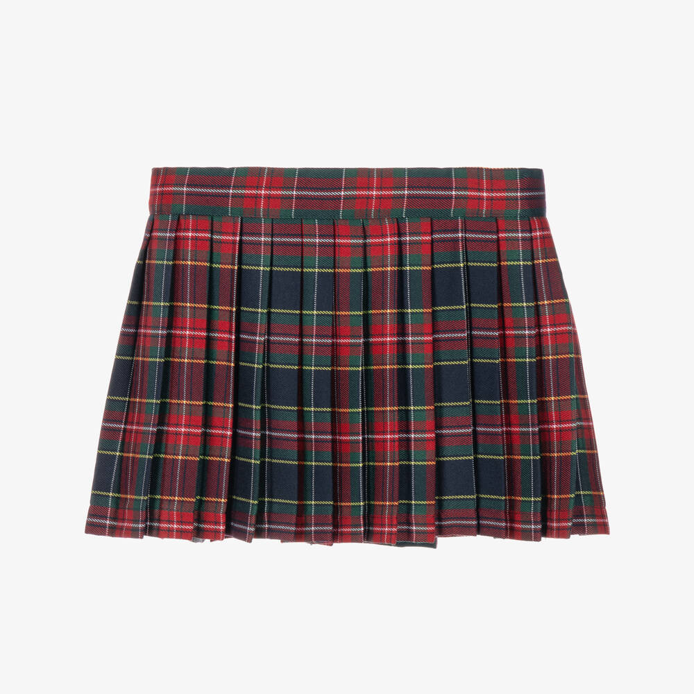 Phi Clothing-Girls Tartan Check Twill Pleated Skirt | Childrensalon