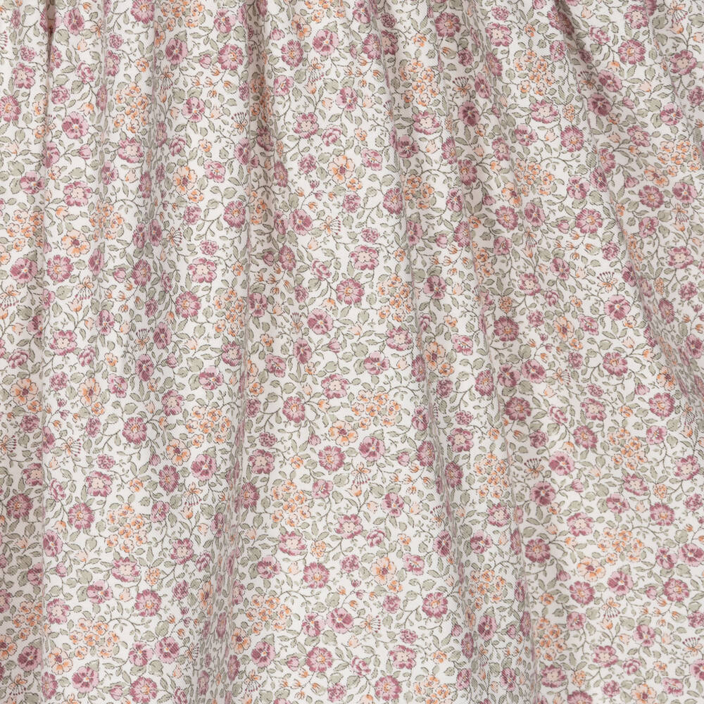 Piccola Speranza-Girls Collared Dress with Pink Floral Print | Childrensalon