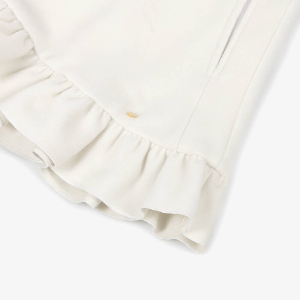 Piccola Speranza-Girls Ivory Cape with Faux Fur Collar | Childrensalon