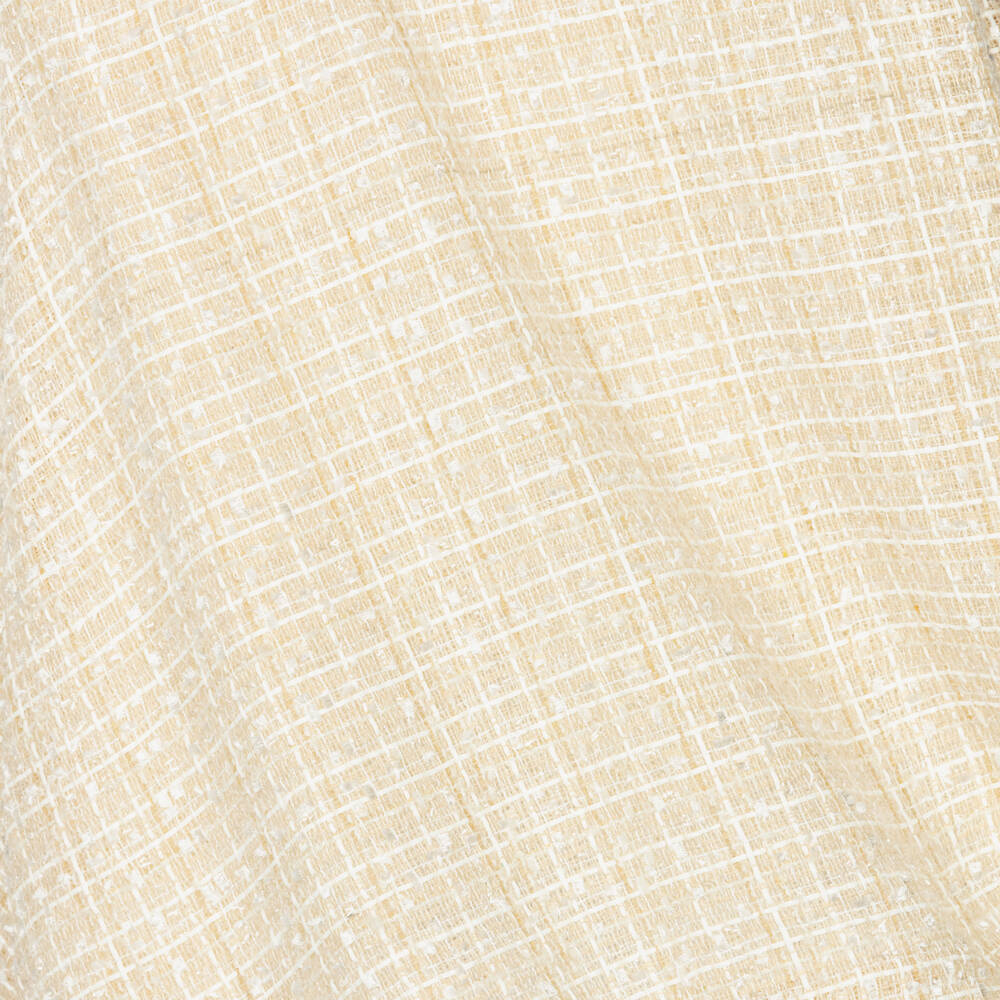 Piccola Speranza-طقم فستان بينافور تويد لون بيج لامع للبنات | Childrensalon