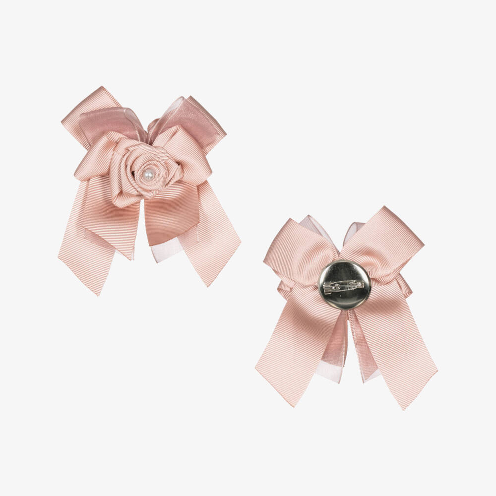 Piccola Speranza-طقم فستان بينافور تويد لون زهري لامع للبنات | Childrensalon