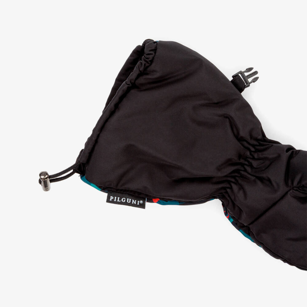 Pilguni-Boys Black Graphic Print Ski Mittens | Childrensalon