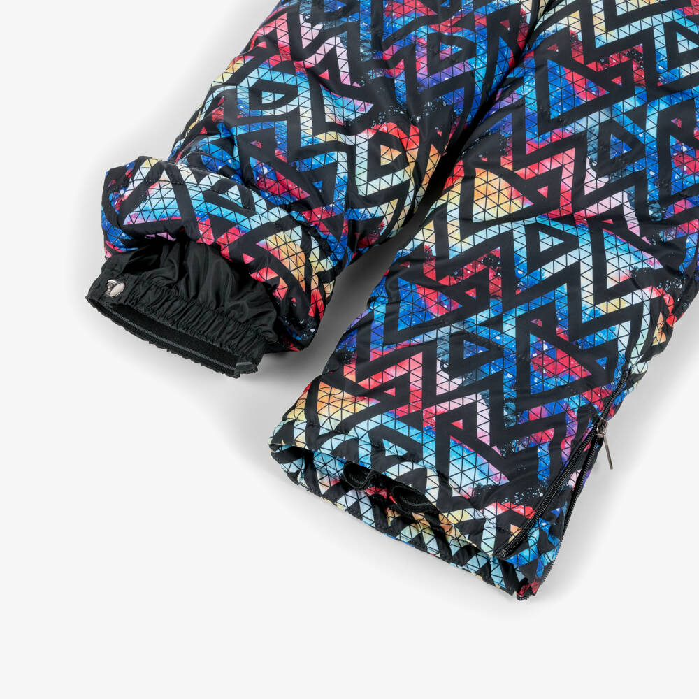 Pilguni-Boys Blue Geometeric Triangle Print Snowsuit | Childrensalon