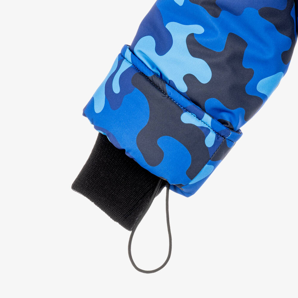 Pilguni-Boys Blue Glacier Camo Print Snowsuit | Childrensalon
