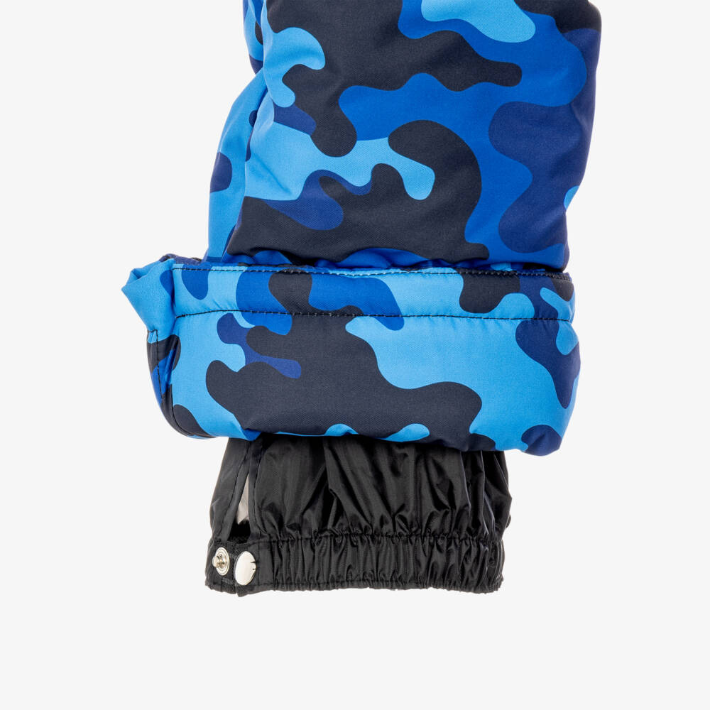 Pilguni-Boys Blue Glacier Camo Print Snowsuit | Childrensalon