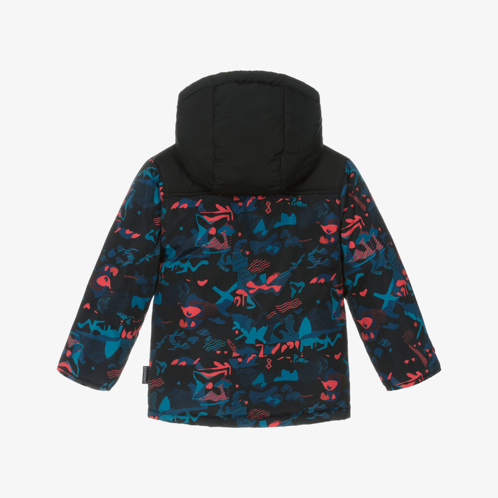 Pilguni-جاكيت تزلج تكنيكال بطبعة غرافيك لون أحمر وأزرق للأولاد  | Childrensalon