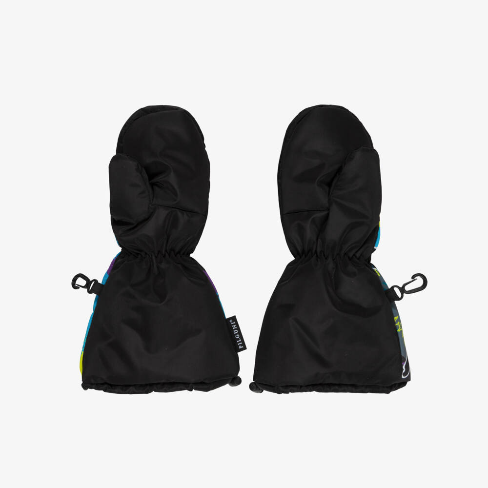 Pilguni-Boys Blue & Yellow Graphic Print Mittens | Childrensalon