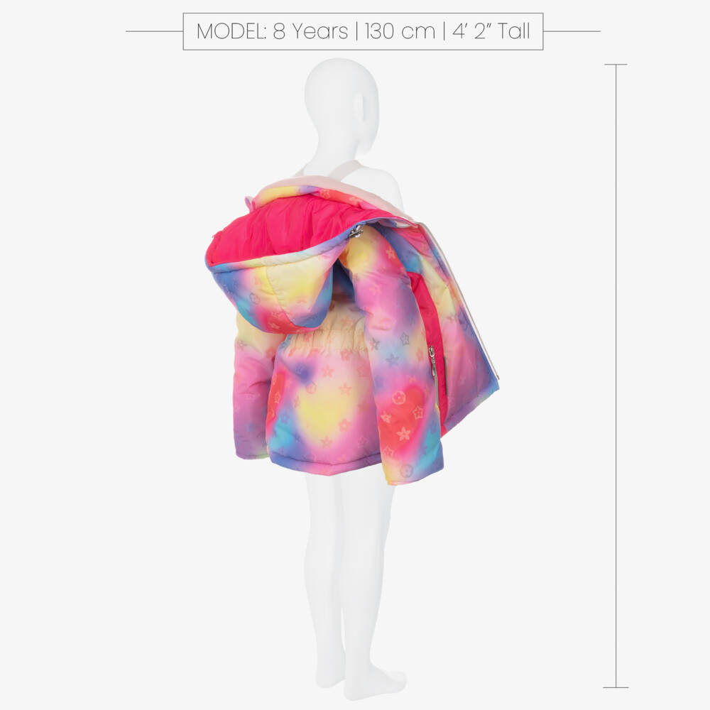 Pilguni-Girls Pink Tie-Dye Technical Ski Jacket | Childrensalon