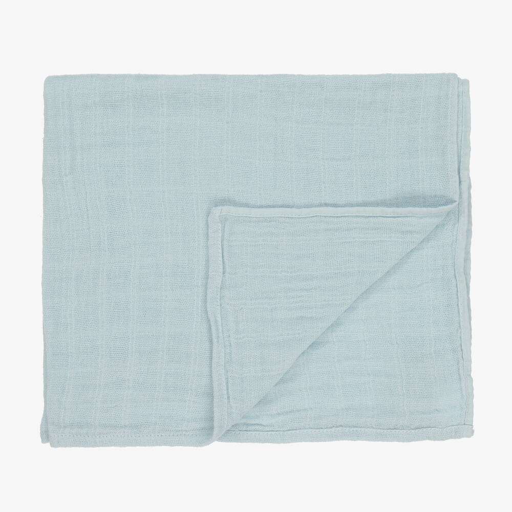 Pippi-قماش قطن موسلين عضوي لون أزرق للأطفال (عدد 4) | Childrensalon