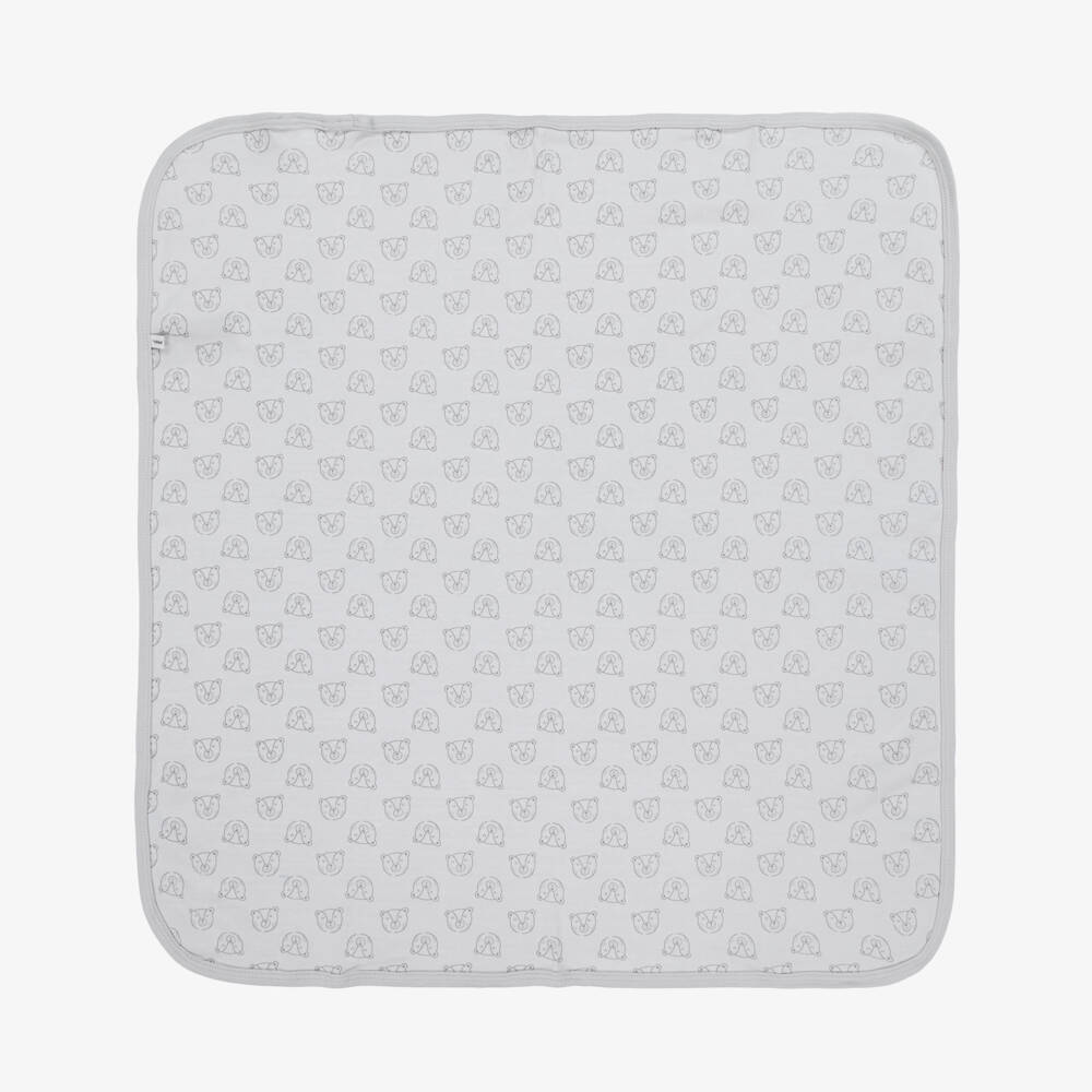 Pippi-Grey Cotton Bear & Paw Print Blankets (2 Pack) | Childrensalon
