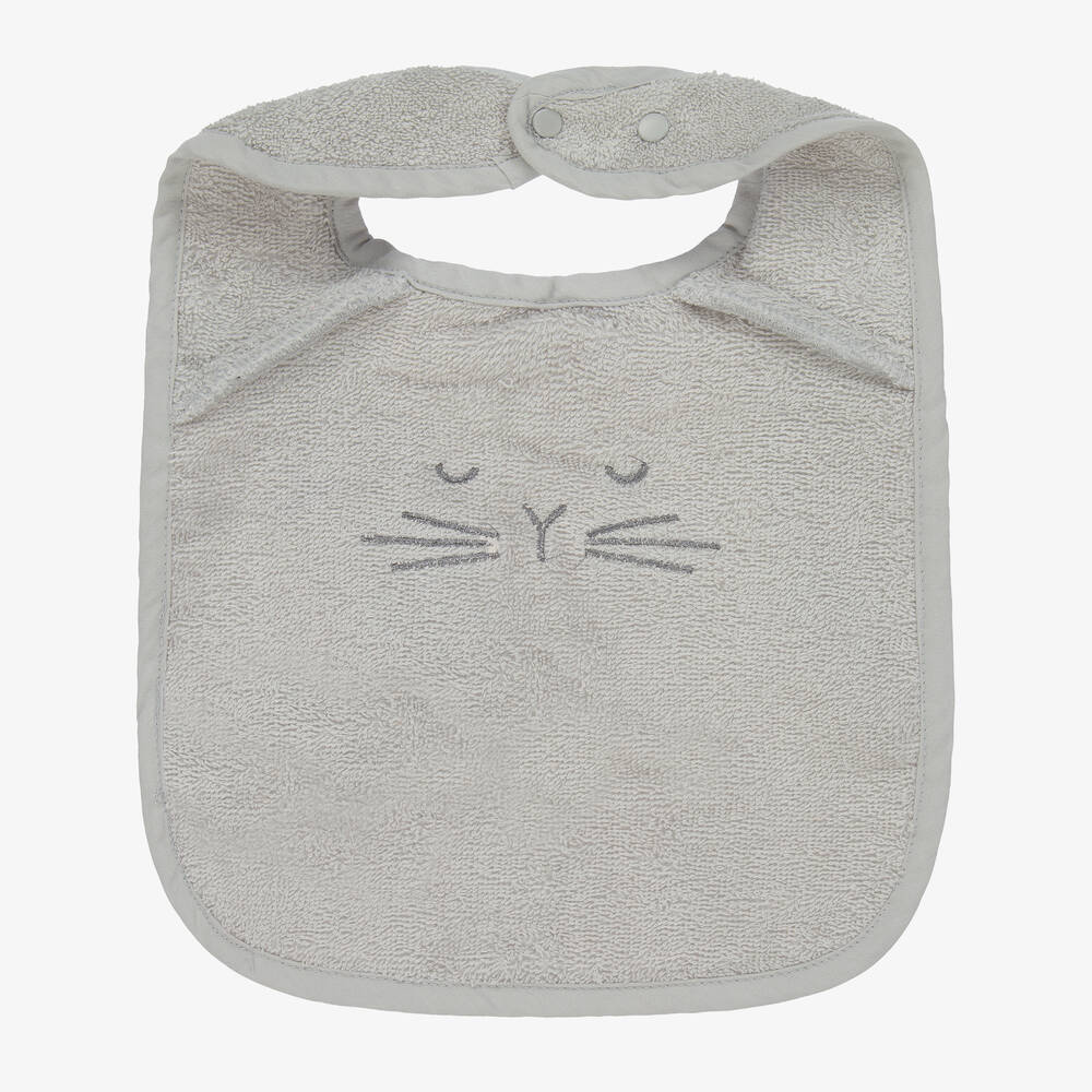 Pippi-مريلة قطن عضوي لون رمادي للأطفال | Childrensalon