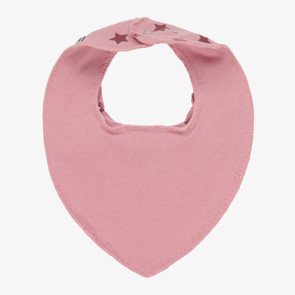 Pippi-Pink Organic Cotton Bandana Baby Bib | Childrensalon