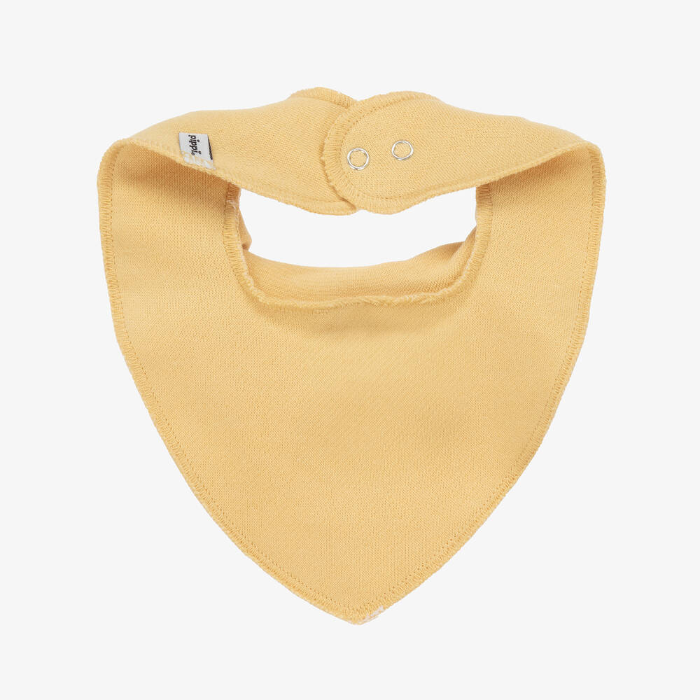 Pippi-Yellow Organic Cotton Bandana Baby Bib | Childrensalon