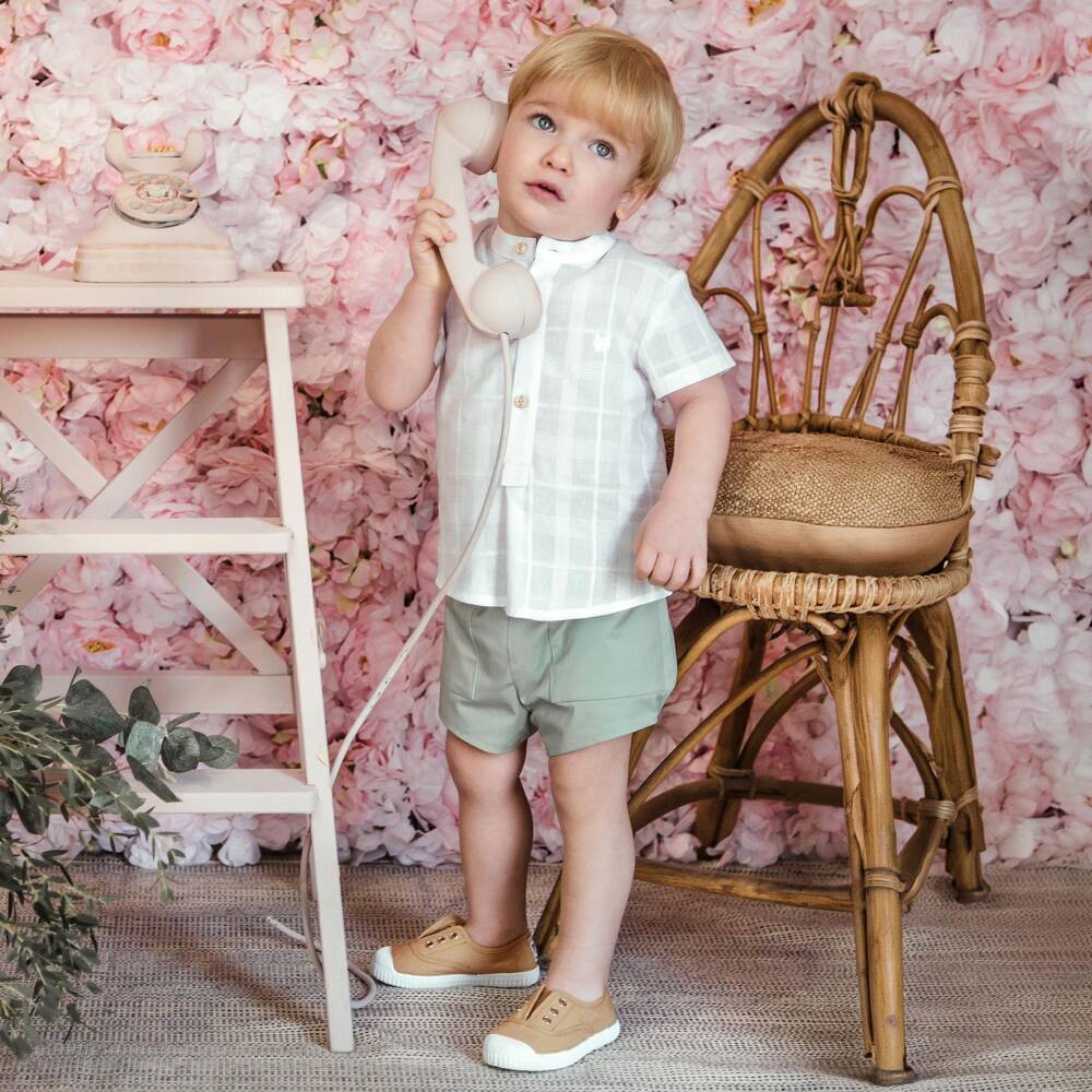 Pisamonas-Beige Slip-On Canvas Trainers | Childrensalon