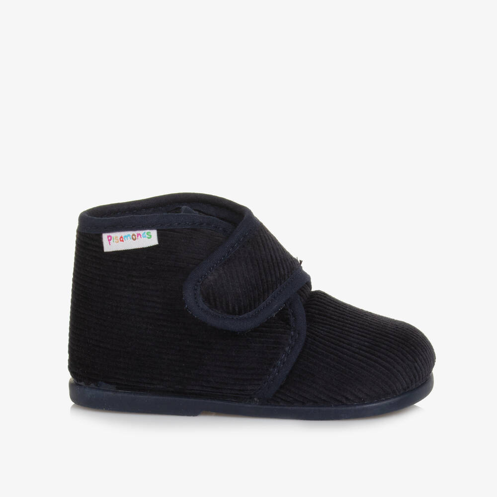 Pisamonas-Синие вельветовые тапочки для мальчиков | Childrensalon