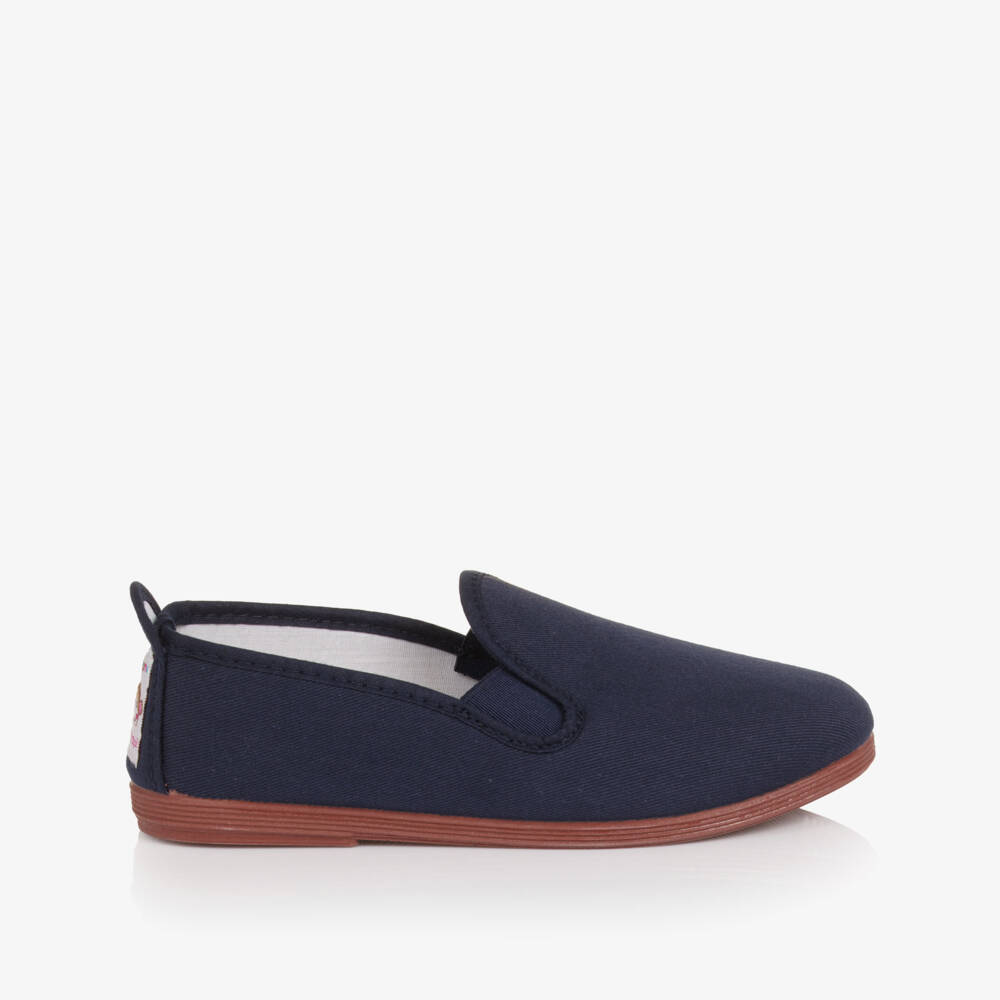 Pisamonas-حذاء سهل الارتداء كانفاس لون كحلي للأولاد | Childrensalon