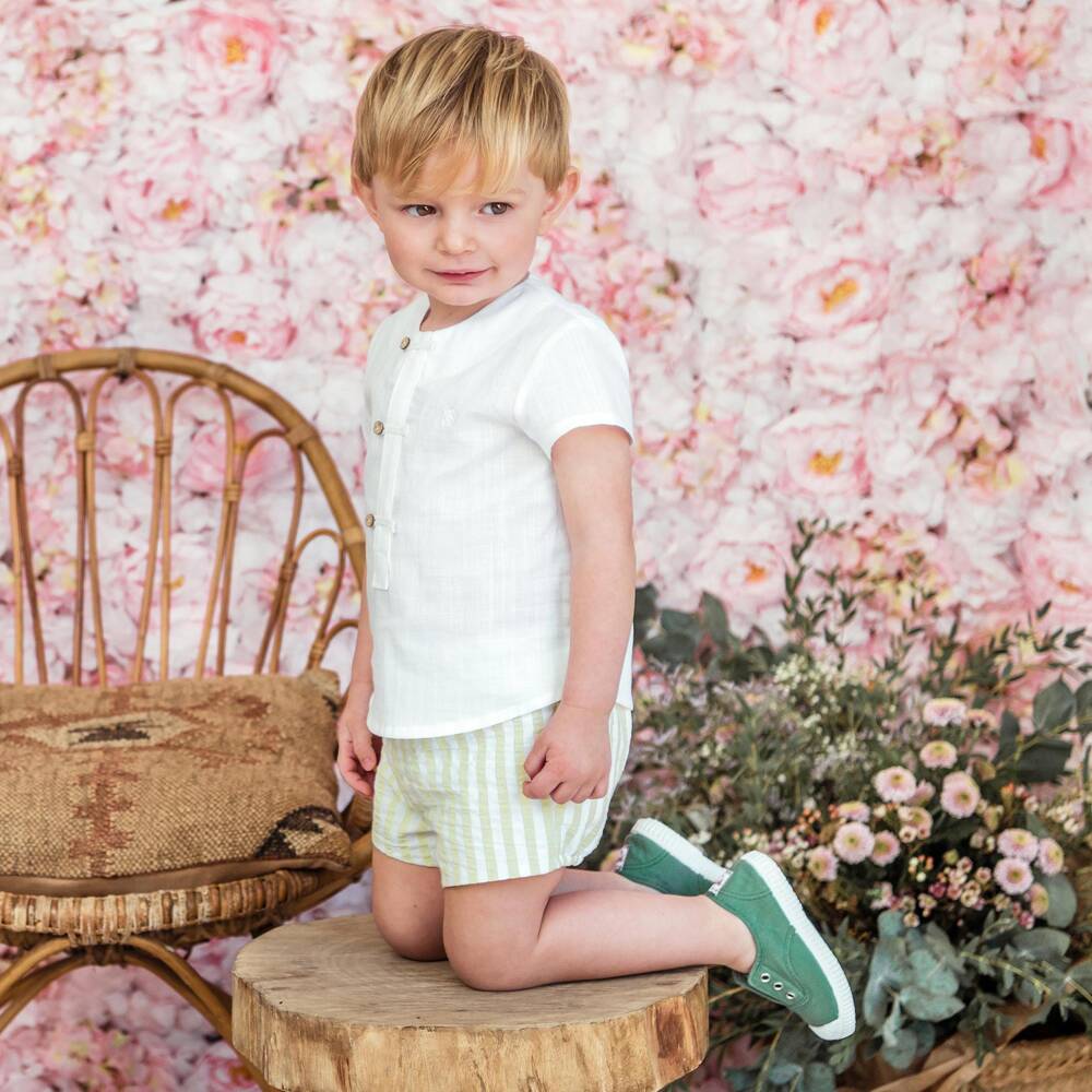 Pisamonas-Green Slip-On Canvas Trainers | Childrensalon