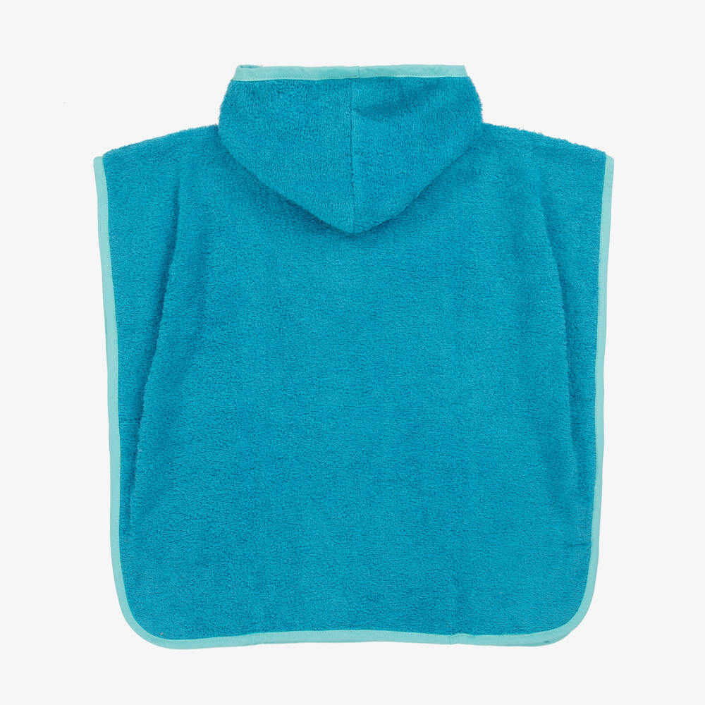 Playshoes-منشفة بونشو قطن لون أزرق | Childrensalon