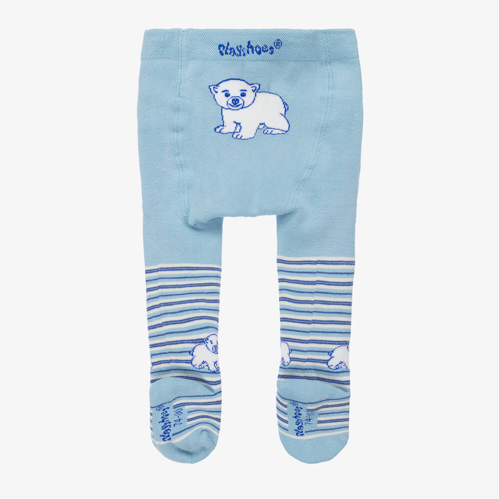 Playshoes-كولون قطن حراري لون أزرق وأبيض | Childrensalon