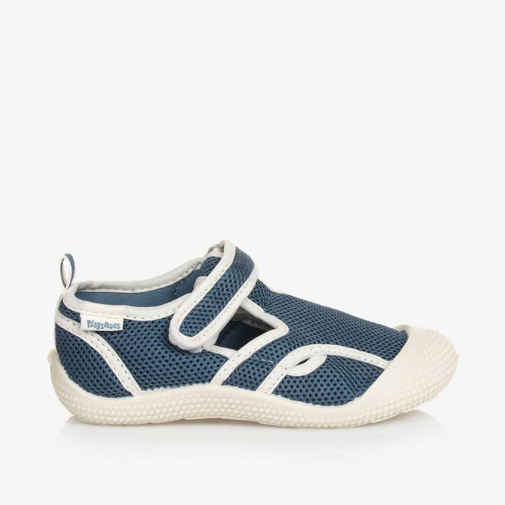 Playshoes-Blue Mesh Aqua Shoes | Childrensalon