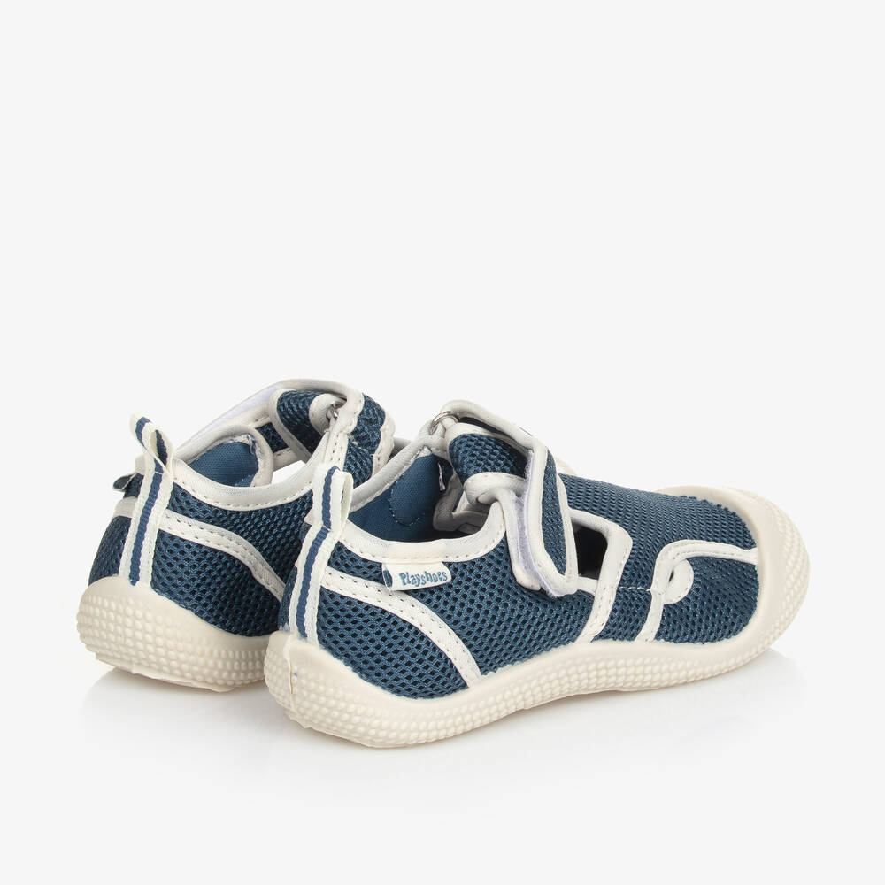 Playshoes-Blue Mesh Aqua Shoes | Childrensalon