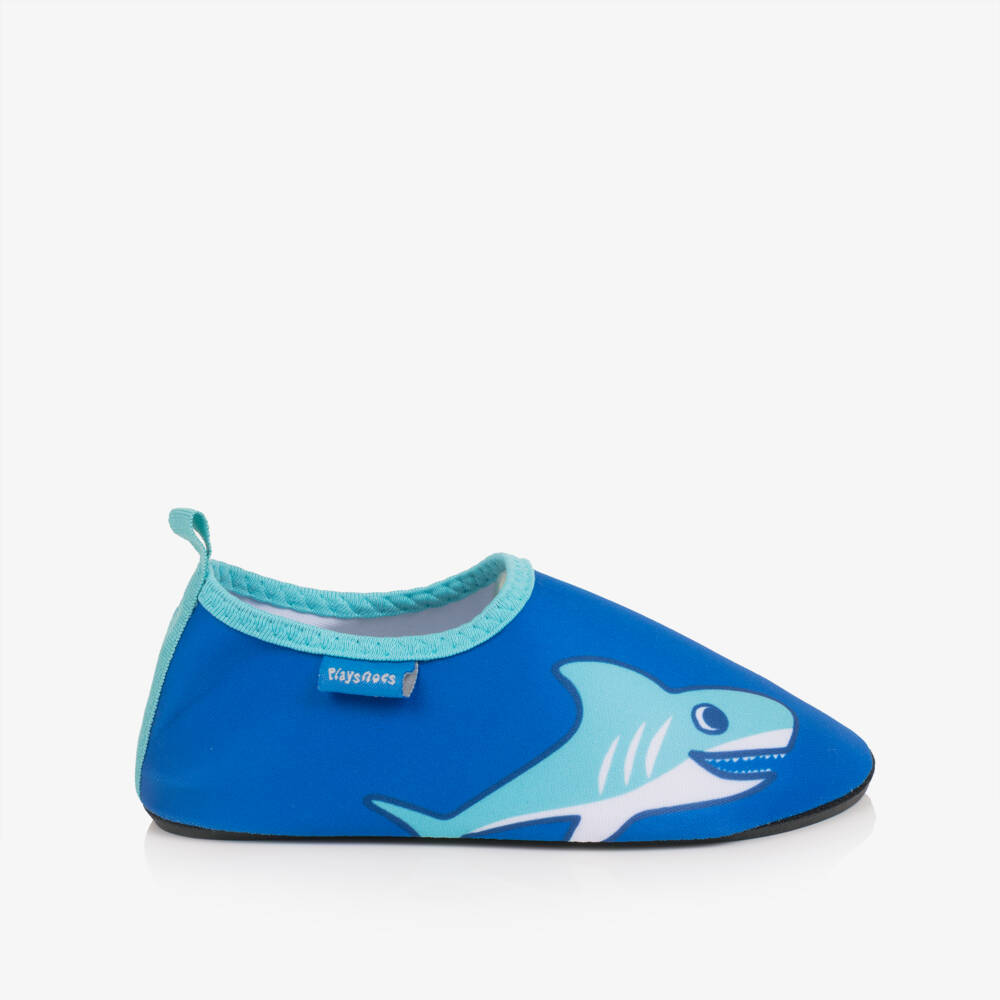 Playshoes-Акваобувь синего цвета с изображением акулы (UPF50+) | Childrensalon