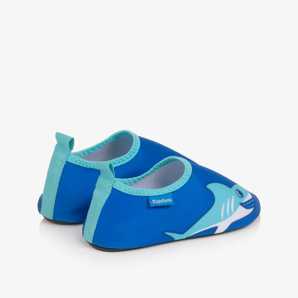 Playshoes-Акваобувь синего цвета с изображением акулы (UPF50+) | Childrensalon