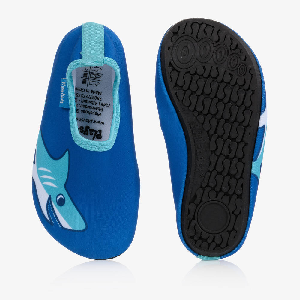 Playshoes-Акваобувь синего цвета с изображением акулы (UPF50+) | Childrensalon