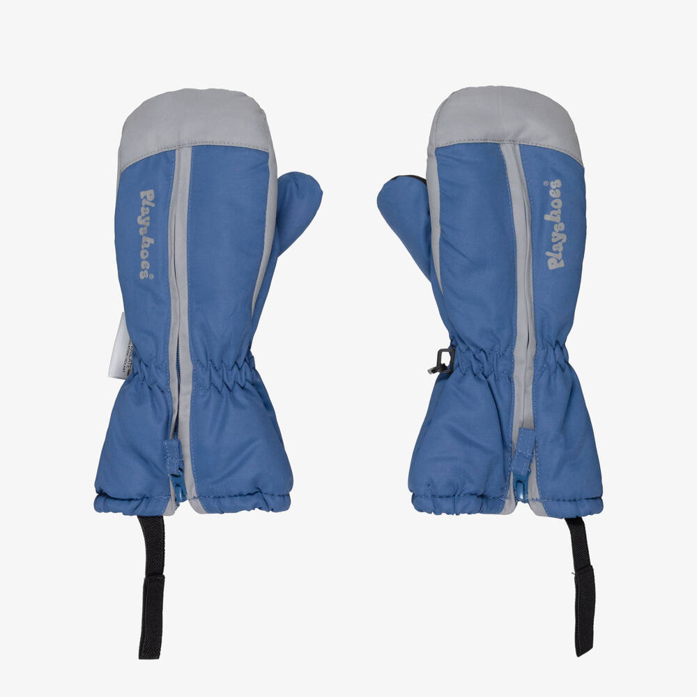 Playshoes-Blue Zip-Up Ski Mittens | Childrensalon