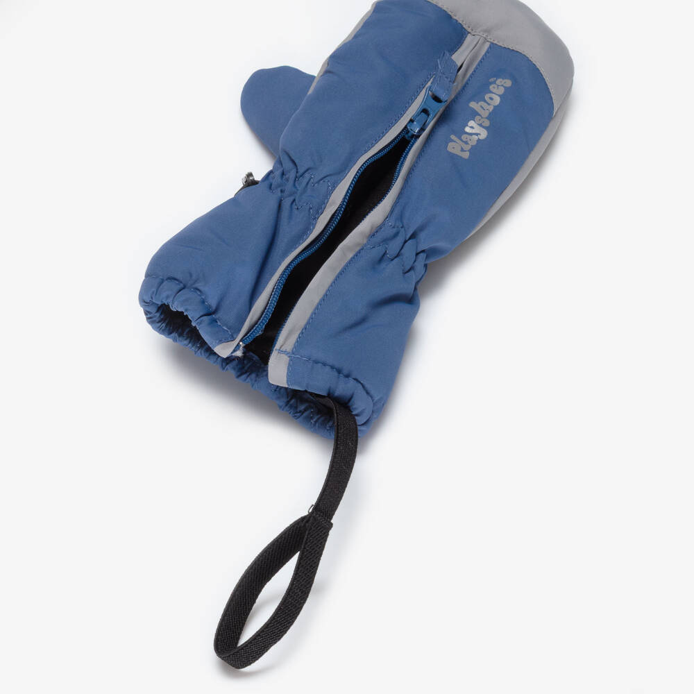 Playshoes-Blue Zip-Up Ski Mittens | Childrensalon