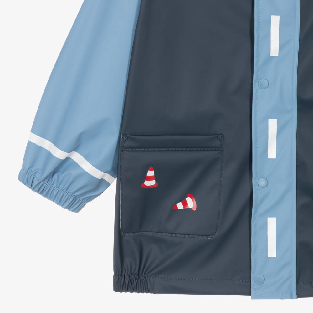 Playshoes-Boys Blue Digger Raincoat | Childrensalon