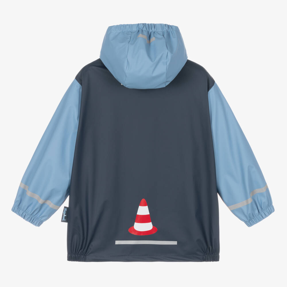 Playshoes-Boys Blue Digger Raincoat | Childrensalon