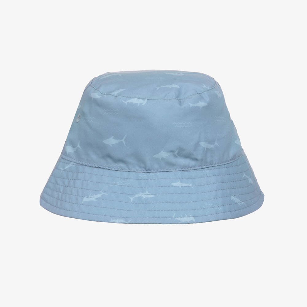 Playshoes-Boys Blue Reversible Bucket Hat (UPF50+) | Childrensalon