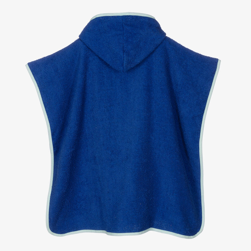 Playshoes-Boys Blue Shark Cotton Poncho Towel | Childrensalon