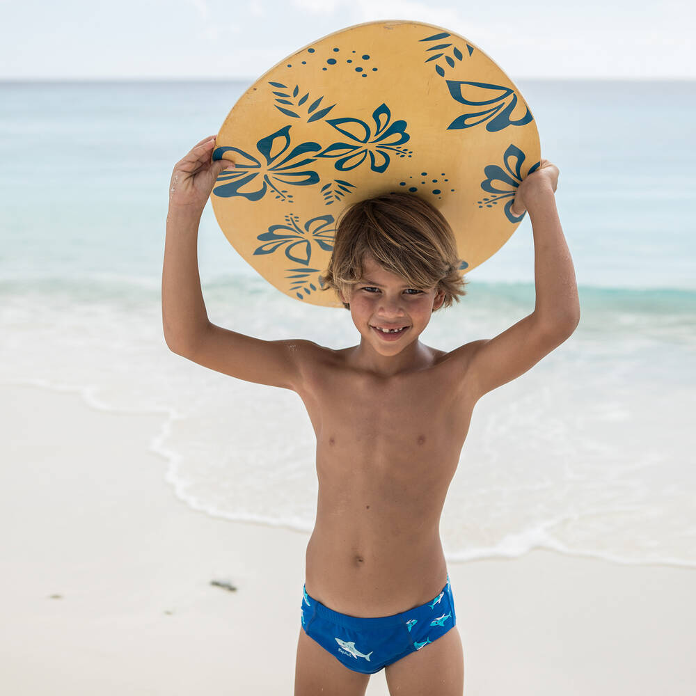 Playshoes-Синие плавки с акулами для мальчиков | Childrensalon