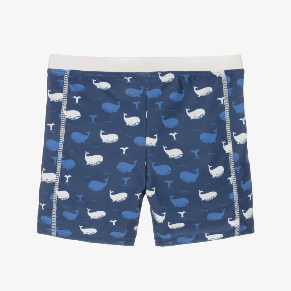 Playshoes-Boys Whale Print Swim Shorts (UPF 50+) | Childrensalon