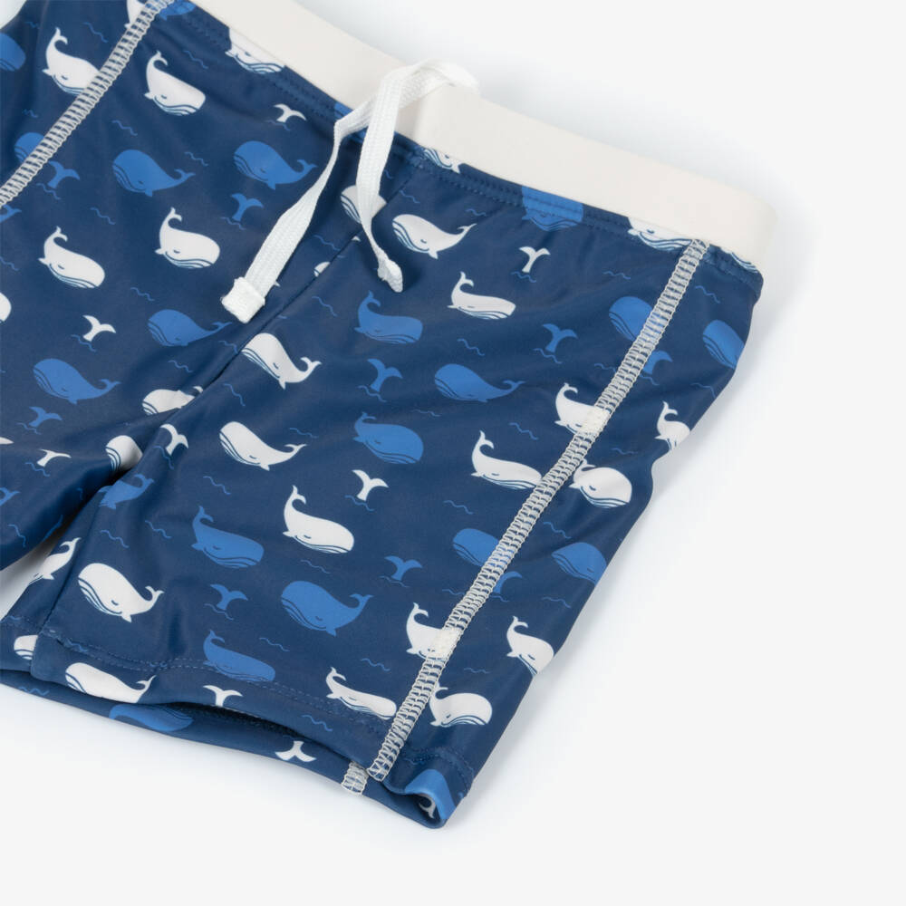 Playshoes-Boys Whale Print Swim Shorts (UPF 50+) | Childrensalon