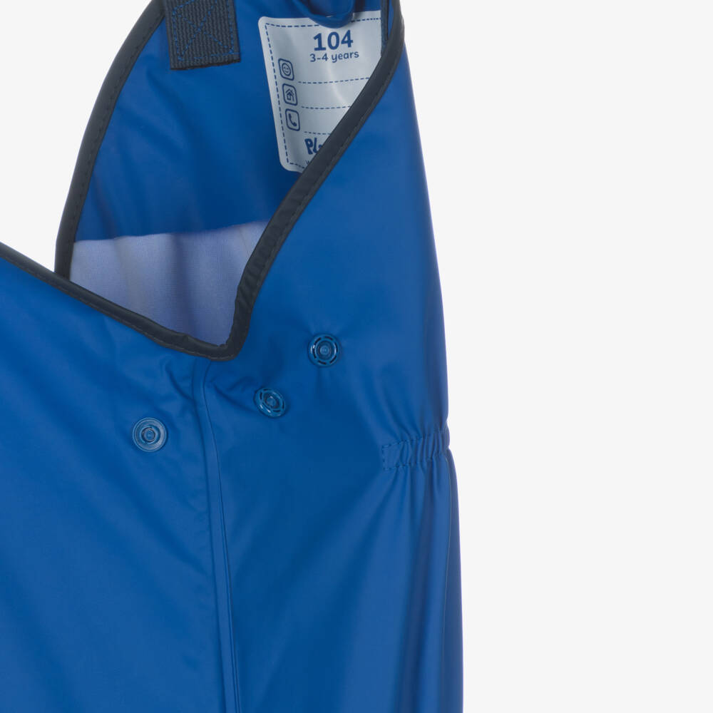 Playshoes-Bright Blue Sharks Raincoat & Salopettes Set | Childrensalon