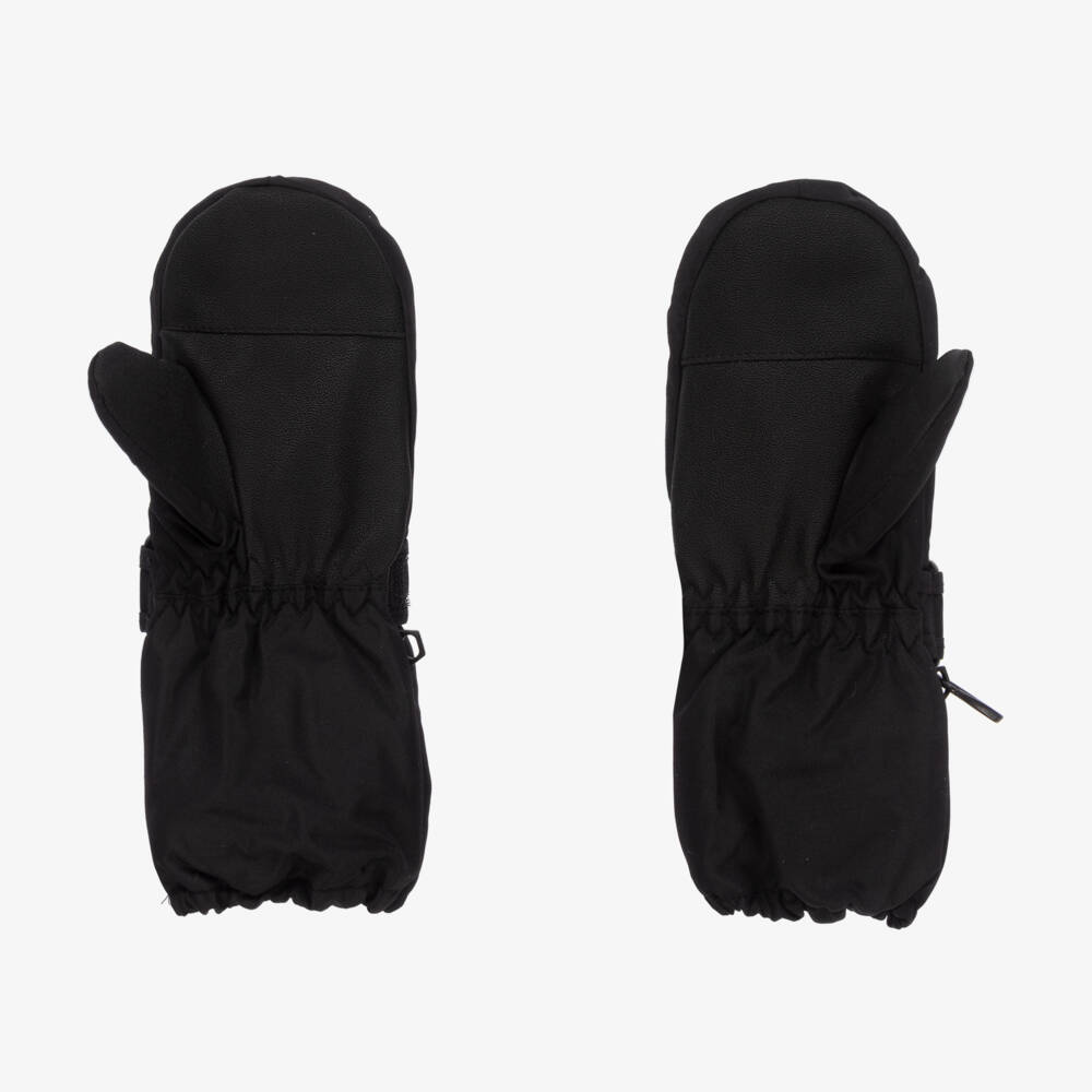 Playshoes-Extra Long Black Waterproof Thermal Ski Mittens | Childrensalon