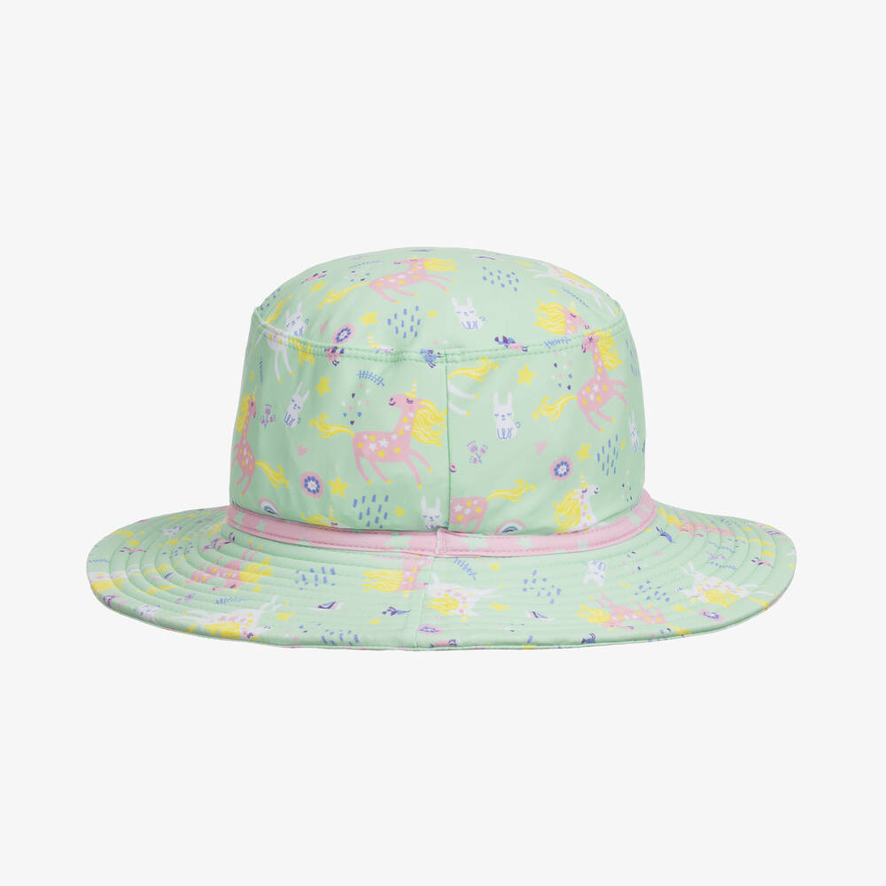 Playshoes-Girls Green Unicorn Swim Hat (UPF50+) | Childrensalon