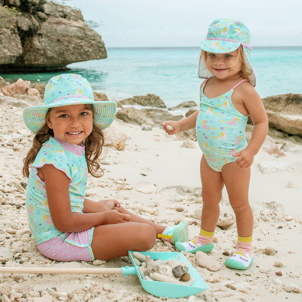 Playshoes-مايّو بطبعة يونيكورن لون أخضر (+UPF50 ) | Childrensalon