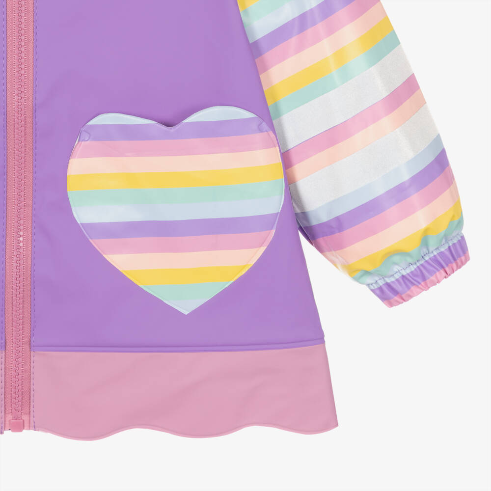 Playshoes-Girls Purple Unicorn Raincoat | Childrensalon